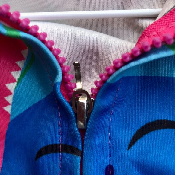 Colorful Baby Shark-Inspired Toddler Thin Hoodie Jacket | Size 100 (2T-3T) - Picture 4 of 4